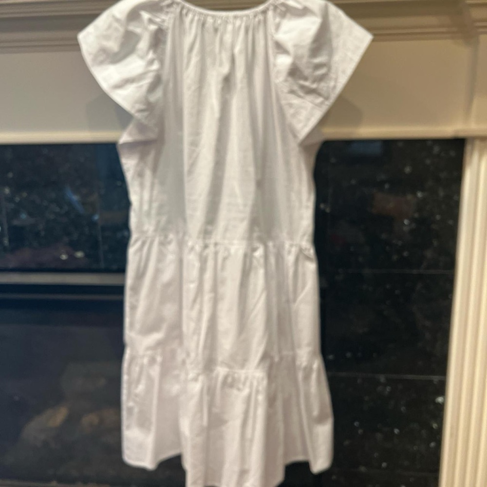 Pinch White Mini Dress with Ruffle Sleeves